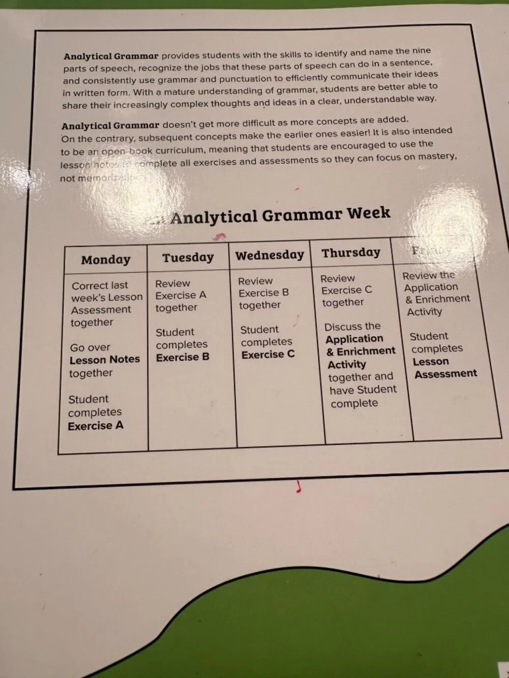 Analytical Grammar Level 3 Instructor Handbook Parts Of Speech Demme Learning